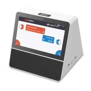 121 Language 5G Desktop AI Translator AI Voice Assistant Dual Touchscreen 7.0 Two Way Synchronized Translation Terminal