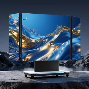 135 Inch Foldable LED All in One Display Motorized Lifting Height Adjustable Smart TV 600CD Brightness 1 Year Warranty for