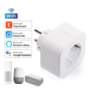 13A Smart Home WiFi Power Plug Socket EU Standard Smart Plug Alexa & Google Voice Control Remote Control Via Smart Life App