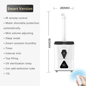 13L Electric Cool Mist Ultrasonic Humidifier for Hotel Household Use Fast Humidification Remote Control 1500ml h