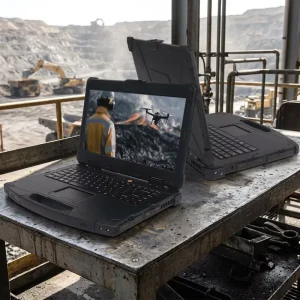 14 Inch Anti-Bump AI Industrial Rugged Laptop Intel Ultra Waterproof Full HD Display Windows 11 Pro SSD Business Notebook