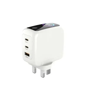 140W AI Smart GaN Multi-Port PD 3.0 Fast Wall Charger with Real-Time Digital Display for Laptop & Mobile Phone