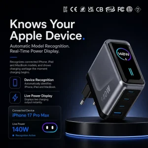 140w Nano Gan Pd 3.1 Usb-c Fast Charger Adapter for Phone macbook Pro