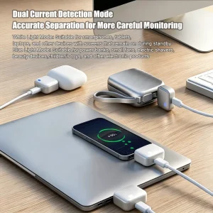140w Smart Auto Stop Charging Adapter,Usb C Auto Power-off Fast Charger Ai Full-charge Disconnect for Phone Device