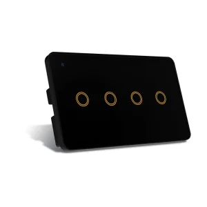147MM UK Indian Pakistan Switch RGB Backlight Tuya Wifi Smart 4Gang Light Wall Switch Glass Child Lock Function