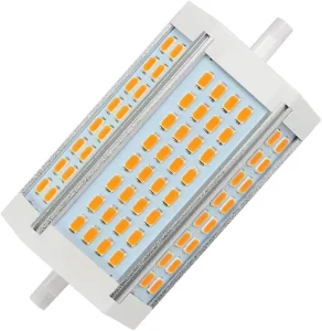 14W R7S Dimmable LED Bulb, Warm White, 110–130V/220–240V AC, Aluminum Body, RoHS Certified, 3-Year Warranty, CRI 80, CE