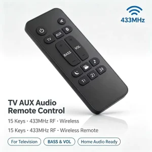 15 Keys 433MHz RF Wireless Remote Control for Smart TV Audio Home Entertainment System OEM ODM Customized