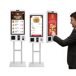 15.6/21.5” Floor Standing/desktop Kiosk Touch Screen With Scanner And Printer Self Service Payment Kiosk