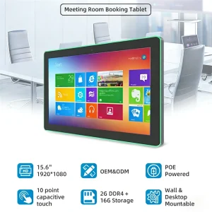 15.6 Capacitive Touch Screen PoE Android11/14 Smart Office Doorplate Tablet Retail Signage Directional Signage Wall Mounted