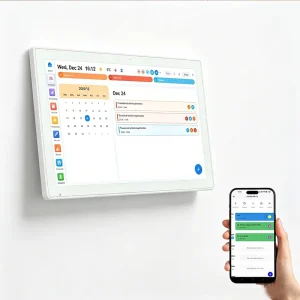 15.6 Inch AI Smart Calendar Photo Frame WiFi Cloud Sync HD Touch Display Wall Desk Frame for Home Living Room