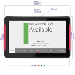 15.6 Inch Android Nfc Tablet with Touch Screen Led Light Hotel Meeting Room Time Schedule Booking Tablets