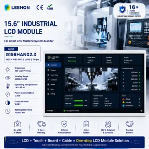 15.6 Inch FHD Industrial Display G156HAN02.3 1920*1080 500 Cd/m² LVDS-30 Pins IPS LCD Panel for Smart CNC Machine Center