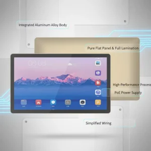 15.6 Inch RGB Status Light Capacitive Touch Screen Android PoE Power Smart Tablet Wall-Mount Meeting Room Entrance Display