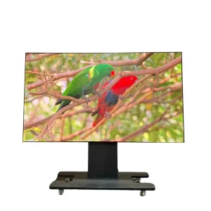 158inch P1.25 P2.0 Smart Foldable Lift Advertising Screen Floor Standing Mobile Poster Display