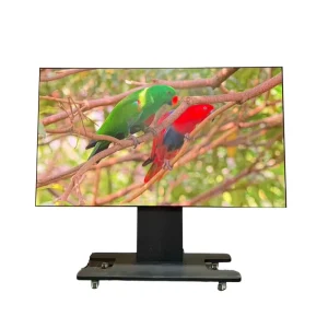 158inch Smart Foldable Lift Advertising Screen Floor Standing Mobile Poster Display P1.86