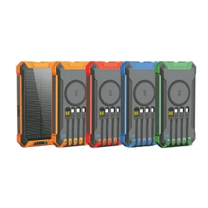 High-Power 15W 10000mAh Solar Portable Wireless Phone Power Bank