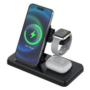 New Multifunctional Foldable Wireless Charger, 15W Output, for Watches and Earphones, All-in-One Portable Set