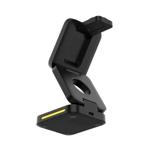 Portable Foldable 4-in-1 Wireless Charger with Magnetic Light and Stand, 15W Fast Charging, for Smartwatches and Mobile Devices