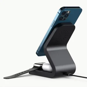 15W Universal Fast-Charging Wireless Charger, 3-in-1 for Watch and Earbuds, Magnetic Wireless Charger for Multiple Devices