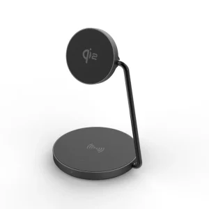 New 15W Portable 2-in-1 Magnetic Wireless Charger with Adjustable Viewing Angle
