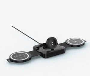 15W Foldable 3-in-1 Wireless Charging Stand Fast Charging Station for Phones, Earbuds, and Smartwatches