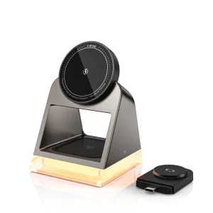 15W Magnetic Wireless Charger for Multiple Devices, 3-in-1 Fast Wireless Charging Station with Light, for iPhone, iWatch, and Earphones