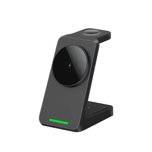 15W 3 in 1 Magnetic Wireless Charging Station Qi Certified Fast Charger for Phone Watch Earphone Desktop