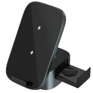 New Technology Product 15W 3-in-1 Foldable Qi2 Wireless Charger for Phones, Smartwatches, and Earbuds