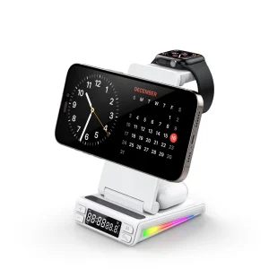 High-Quality Magnetic 15W 3-in-1 Wireless Charging Station for Phones, Smartwatches, and Earbuds