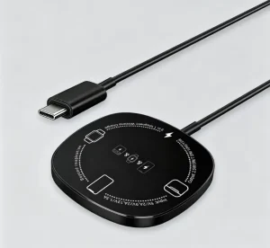 Mini 3-in-1 Fast 15W Magnetic Wireless Charger, Multifunctional Magnetic Charger for Mobile Phones