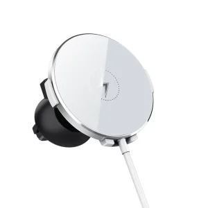 15W Magnetic Wireless Phone Charger, ABS Type-C, 9V 2A Input, 15W Output, Compatible with PD Car Chargers