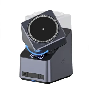 15W Fast Wireless Charging Stand 4 3 in 1 Automatic Rotary Magnetic Desktop Wireless Charger for Mobile Phone Smart Watch