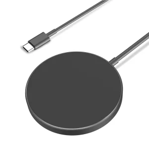 15W Magnetic Wireless Charger Pad 2 In 1 Fast Qi Charging Disc For IPhone 17 16 15 14 13 And Earbuds USB C Cable Cord