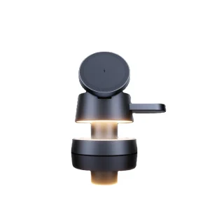 15W NS Aluminum Alloy 4-in-1 Wireless Charger Dock, Supports Multiple Devices, Type-C Input, Short-Circuit Protection, EU