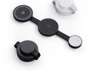 15W PD Mini Magnetic Wireless Charger with Type C Port Foldable 3 1 Wireless Charging Station Multi Devices for 12 17