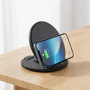 Popular Trend 15W Fast Wireless Charger Stand Phone Holder, SEC Desktop Stand, Supports Horizontal Landscape Mode, Suitable for Watching Movies