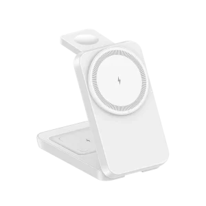 15W 3-in-1 Magnetic Wireless Charging Stand with Type-C Port for Earbuds and Smartwatches