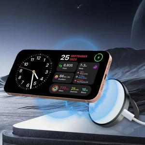 High-Quality 15W Aluminum Alloy Foldable Type-C Connector Fast-Charging Magnetic Wireless Charger