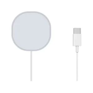15W Magnetic Fast-Charging Wireless Phone Charger with USB-C, Magnetic Wireless Charger for Phones 12, 13, 14, and 15