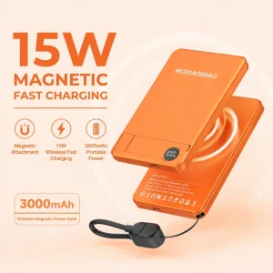 15W Wireless Fast Charge Power Bank 10000mAh Portable Wireless Charger for Mobile Smart Phones