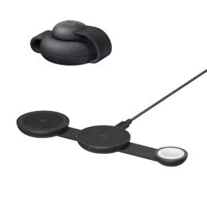 Foldable 3-in-1 Magnetic Wireless Charger with 15W Fast Charging, Suitable for Earphones, ABS Material, Model T8, Proprietary Mold