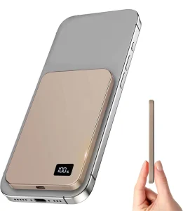 Ultra-Thin Portable 15W 20W Wireless Magnetic Fast-Charging Power Bank 10000mAh Power Bank Charger LED Logo 5000mAh