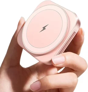 15W Magnetic Wireless Charger 2-in-1 Charging Station, Wireless Charging Pad, Travel Wireless Charger
