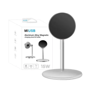 15W Magnetic Wireless Charger, Desktop Wireless Charger for Home and Office Use
