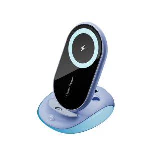 15W Fast Charging Stand 2-in-1 Wireless Charger for Mobile Phones and More