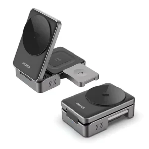 15W Portable Foldable Magnetic 3-in-1 Wireless Charging Station