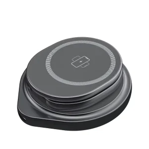 15W Fast Smart Charging Device, 360° Rotating Stable Magnetic 3-in-1 Wireless Charger for iPhone 15 Pro Max, Earphones, and Watch
