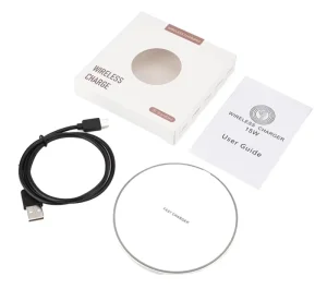 Custom Universal 15W Portable Magnetic Wireless Charger with QC 3.0 for Android Phones and Mobile Devices, Desktop Use