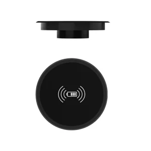 15W Fast-Charging Desktop Qi Wireless Charger, Mobile Phone OTP/OVP, Embedded Furniture Countertop Hole