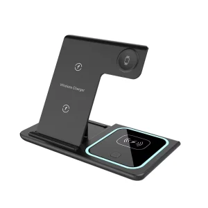 3-in-1 Magnetic Charging Stand Wireless Charger for Phones (16/12 Series), AirPods, and Watches